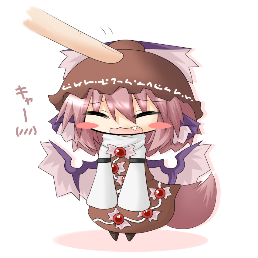 :3, =_=, bad_id, blush, blush_stickers, brown_dress, bussyutaso, chibi