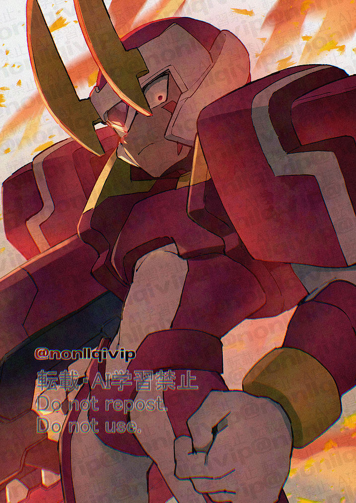 1boy, armor, cowboy_shot, dark-skinned_male, dark_skin, facial_mark, fighting_fefnir_(mega_man), forehead_jewel