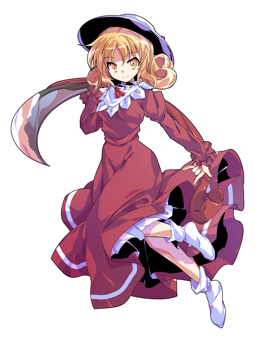 1girl, \m/, alphes_(style), blonde_hair, bobby_socks, bow, breasts, capelet