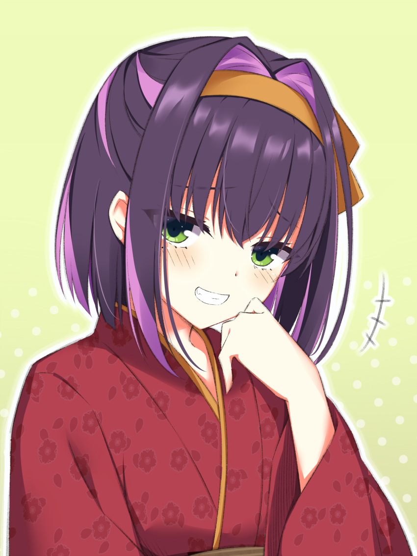 +++, 1girl, :d, asagi_nanami, black_hair, blush, commentary_request, eyelashes