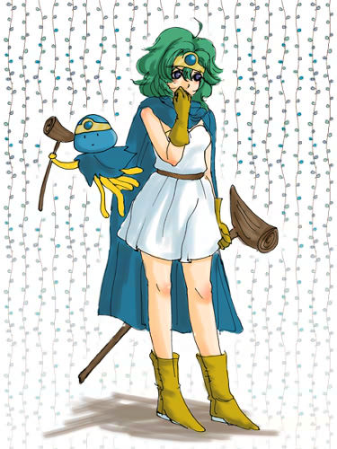 boots, cape, circlet, cosplay, curly_hair, dragon_quest, dragon_quest_iii, dragon_quest_iv