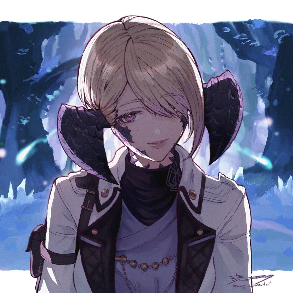 1girl, arm_strap, au_ra, backlighting, belt, belt_buckle, black_belt, black_scales