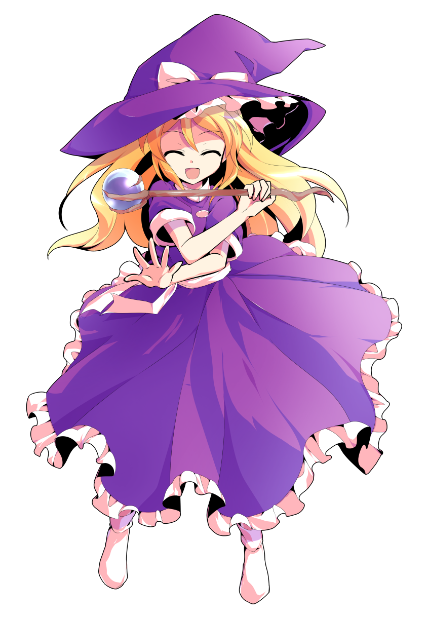 1girl, ^_^, blonde_hair, bobby_socks, bow, closed_eyes, dairi, dress