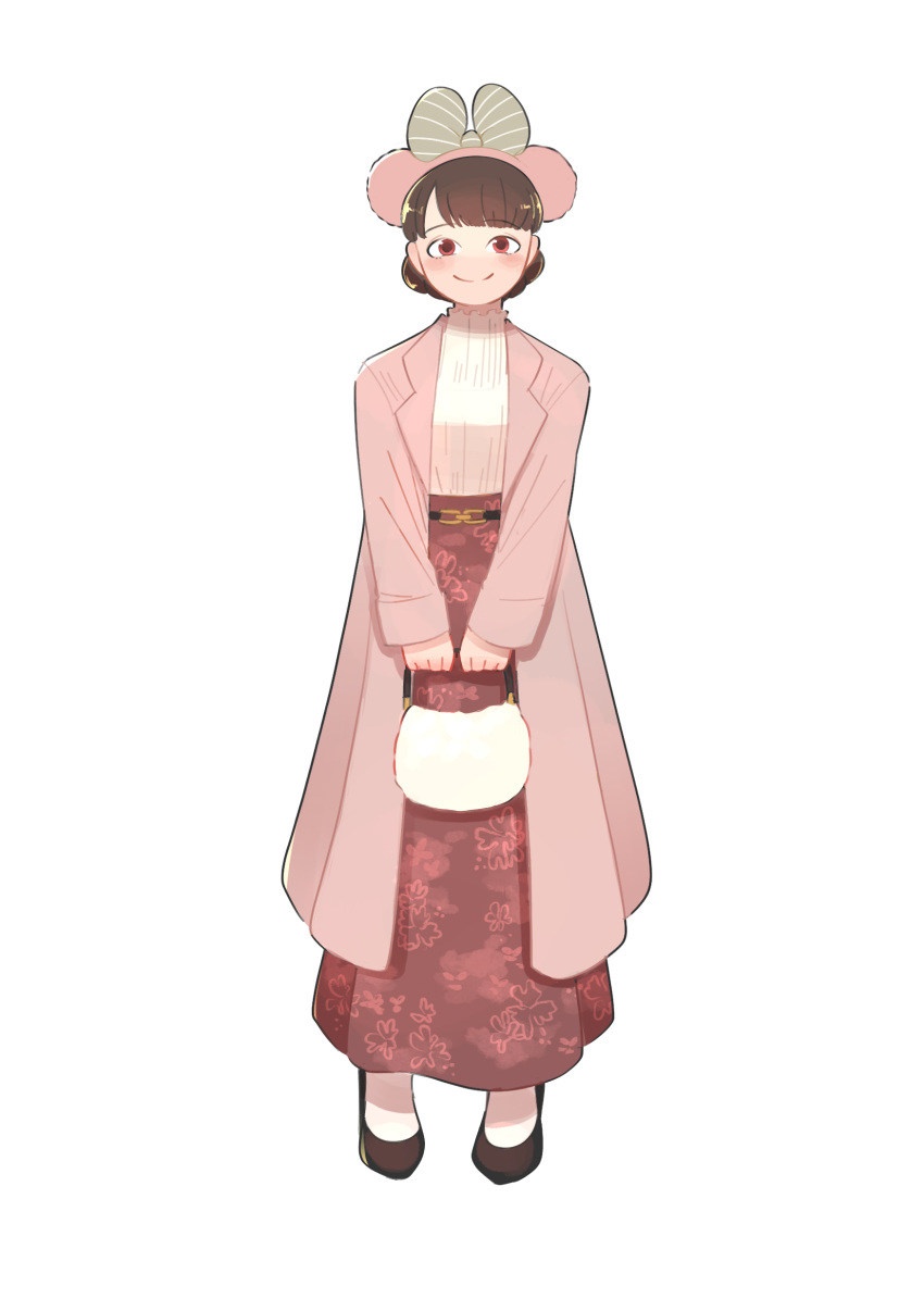 1girl, absurdres, animal_ears, bag, bear_ear_hairband, bear_ears, belt, bow