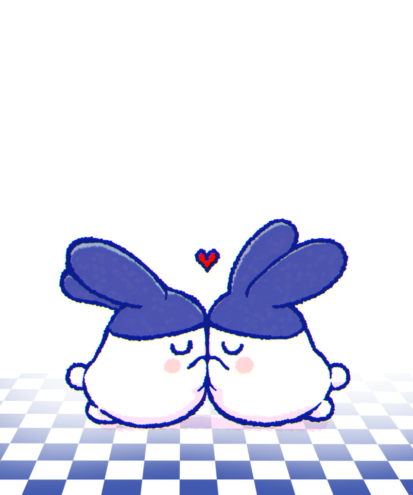 1119mna, absurdres, animal_couple, blush_stickers, closed_eyes, commentary_request, couple, creature