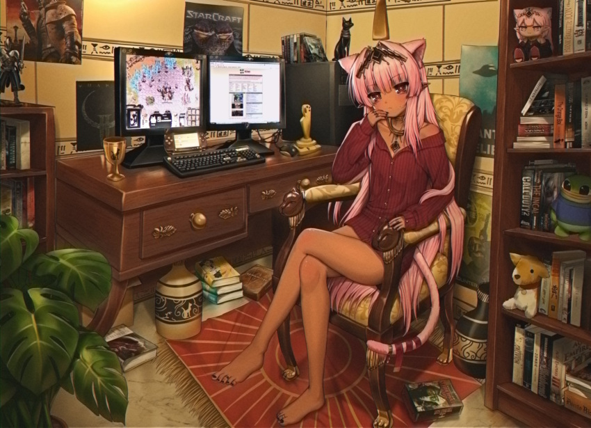 1girl, 4chan, absurdly_detailed_composition, age_of_empires_(series), alien_(series), ancient_egyptian, animal_ear_fluff, animal_ears