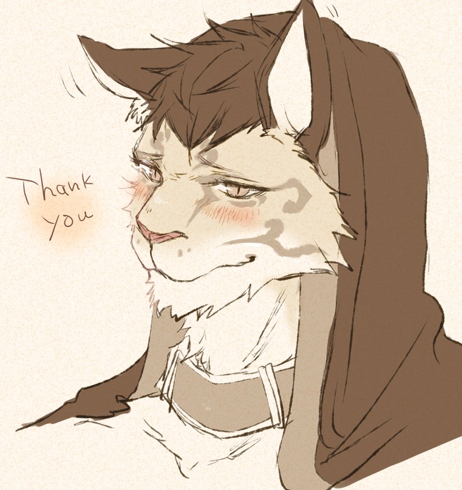 1boy, animal_ears, blush, chillasan, closed_mouth, english_commentary, furry, furry_male