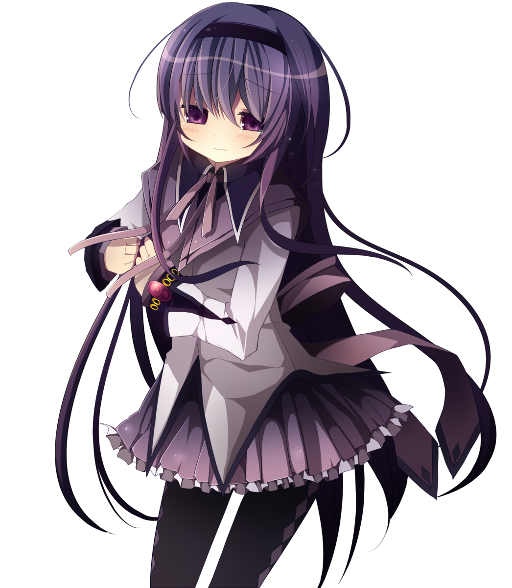 akemi_homura, black_hair, blush, highres, long_hair, magica, magical_girl, mahou_shoujo_madoka_magica