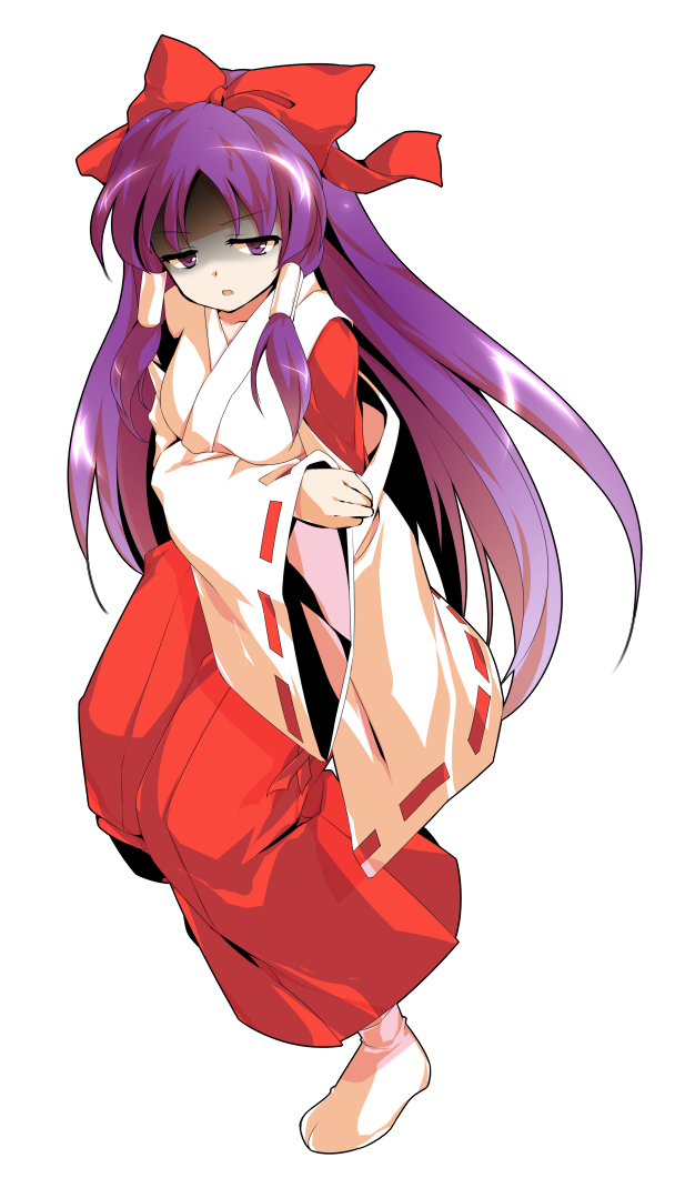 1girl, arm_under_breasts, bow, commentary_request, dairi, defeat, full_body, gloom_(expression)
