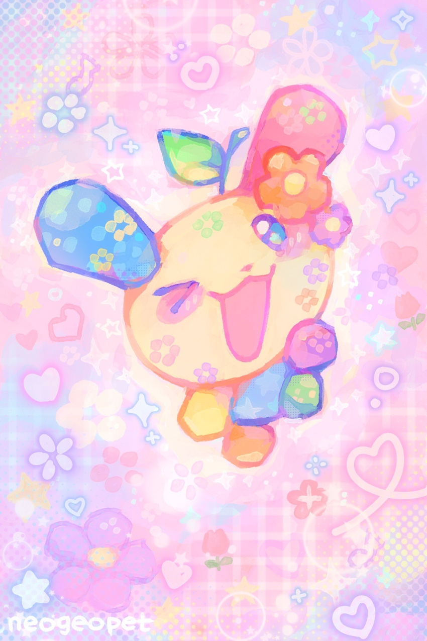 1girl, animal_ears, artist_name, blush, bubble, chibi, chibi_only, chibikemo