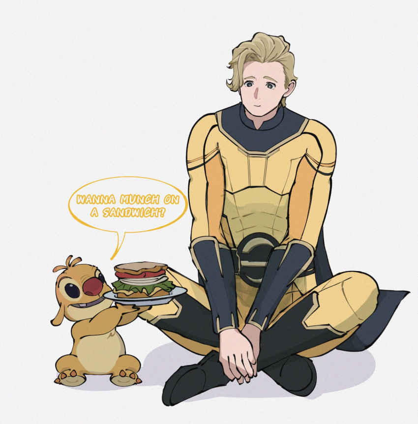 1boy, animal_ears, animal_nose, belt, black_belt, black_boots, black_cape, black_eyes