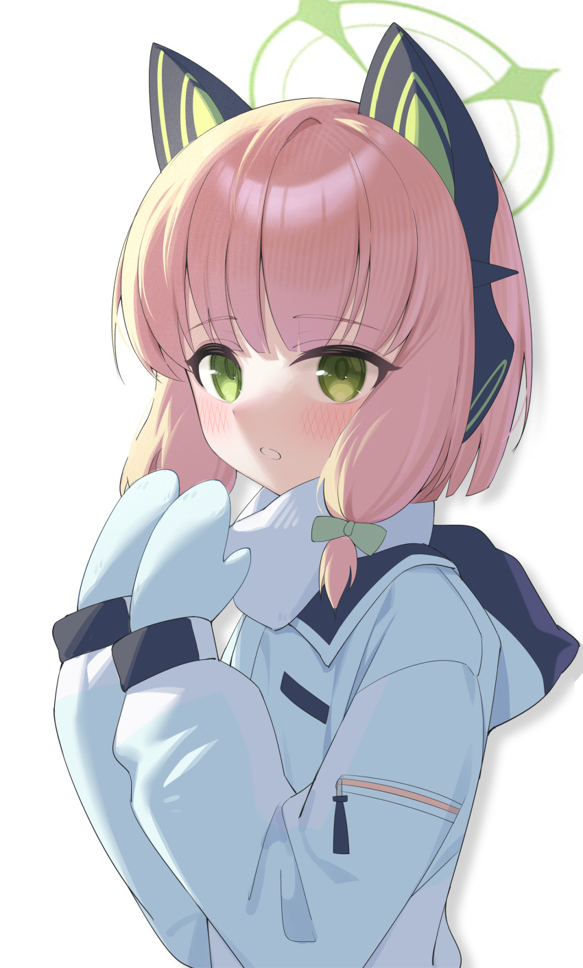 1girl, absurdres, alternate_costume, animal_ear_headphones, animal_ears, blonde_hair, blue_archive, cat_ear_headphones