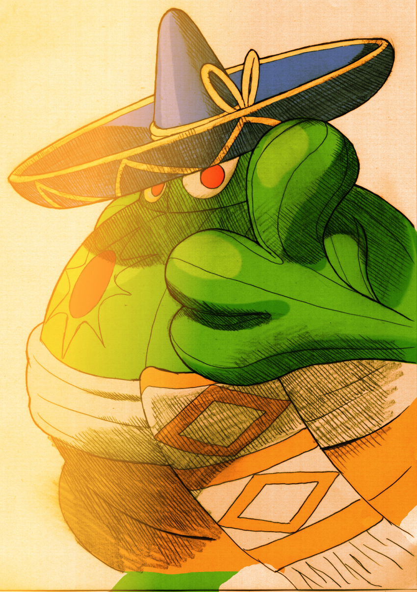 1boy, amingo, bengus, cactus, capcom, colored_skin, facing_to_the_side, game_cg