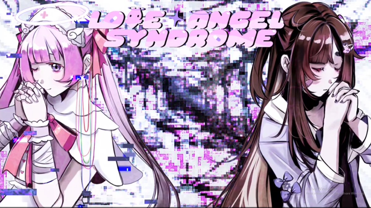 2girls, :|, aegyo_sal, ai-chan_(love_angel_syndrome), bandaged_arm, bandages, bandaid, bandaid_on_face