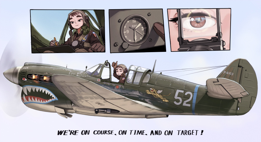 1girl, absurdres, aircraft, airplane, airplane_interior, canopy_(aircraft), clipboard, clouds
