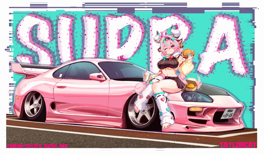 1girl, absurdres, ahoge, animal_ears, aqua_background, aqua_hair, aqua_streaks, artist_name