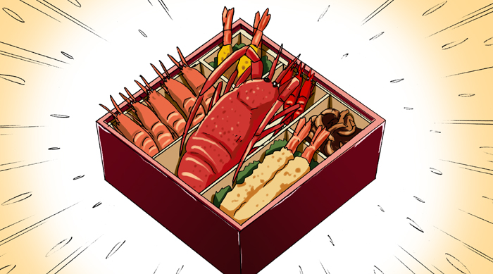 food, homing_(areya), homing_(artist), shinryaku!_ikamusume, shrimp, shrimp_tempura, tempura