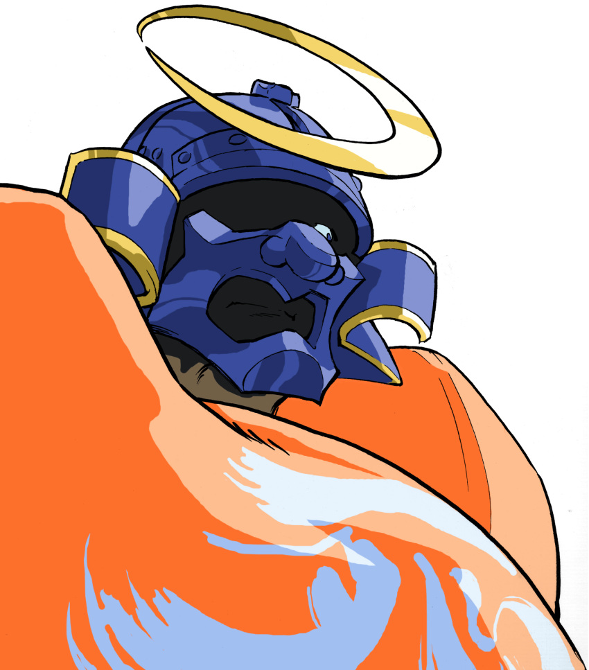 1boy, armor, bengus, capcom, game_cg, geta, helmet, highres