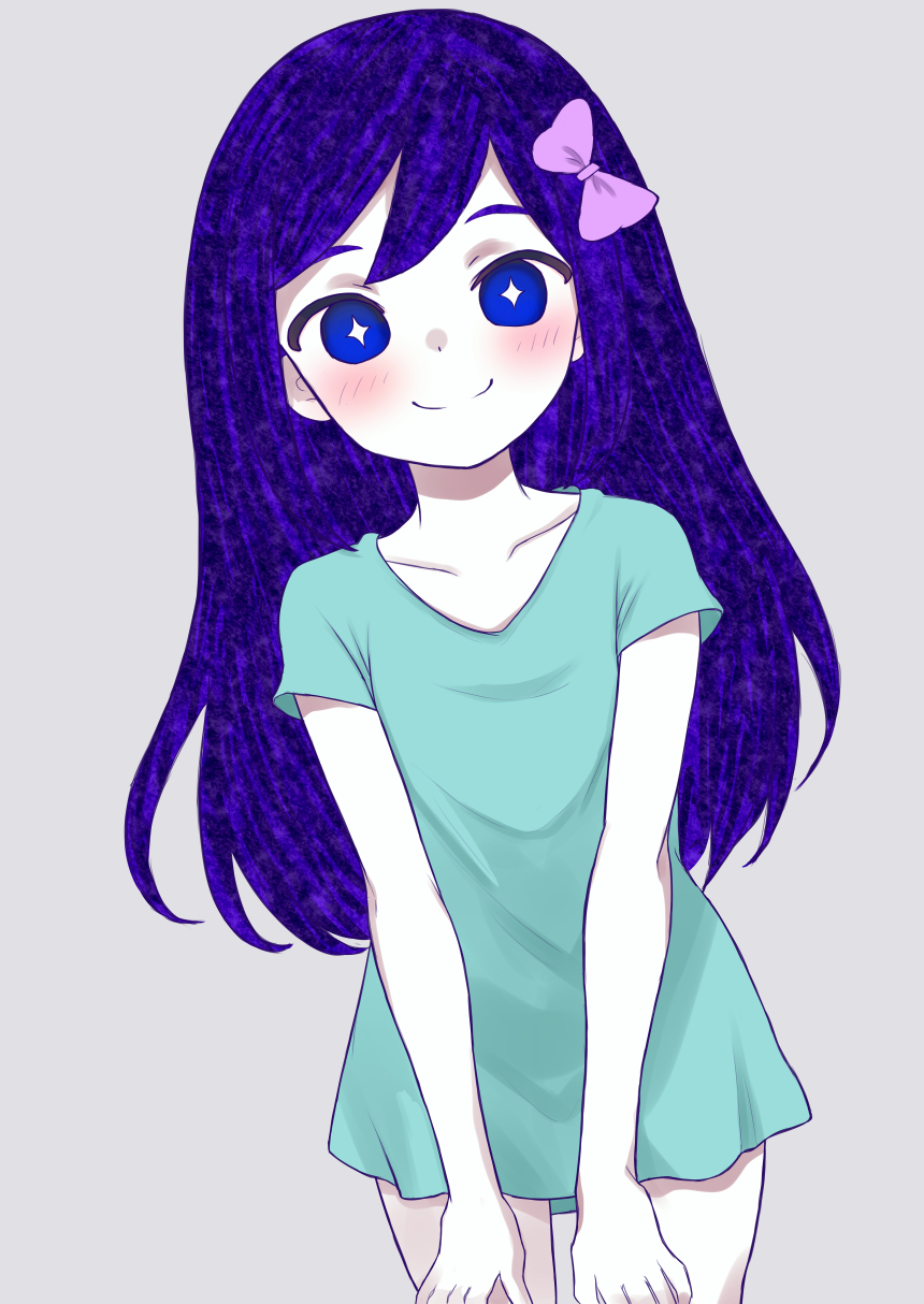 1girl, aqua_dress, blue_eyes, blue_hair, bow, diamond-shaped_pupils, diamond_(shape), dress