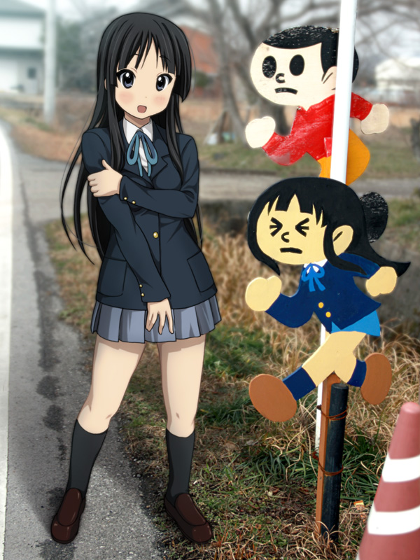 black_eyes, black_hair, k-on!, long_hair, photo_background, ryunnu, school_uniform, tobidashi-bouya