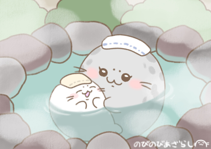 2others, :3, animal, animal_focus, animal_hug, black_eyes, bush, eyelashes