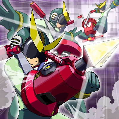 light_rays, lowres, mega_man_(classic), mega_man_(series), mega_man_ii, multiple_boys, napo, quint_(mega_man)