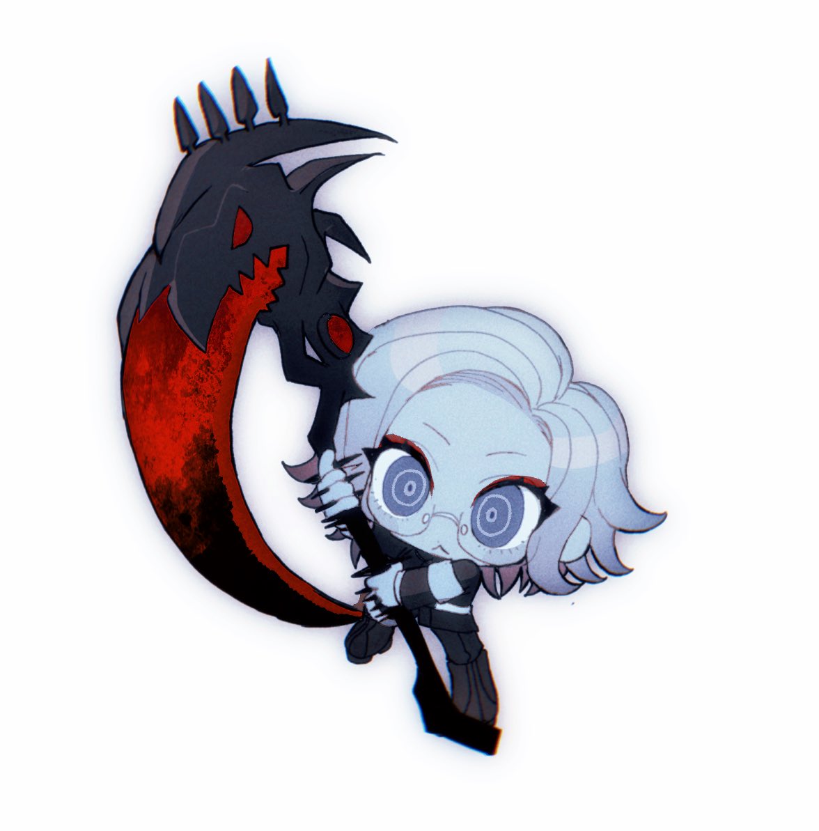 1boy, :<, aotsuki_eito, arms_up, black_pants, blue_eyes, chibi, closed_mouth