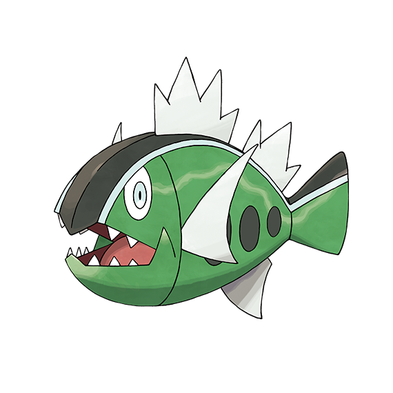 animal_focus, artist_request, basculin, basculin_(white), fish, full_body, no_humans, official_art