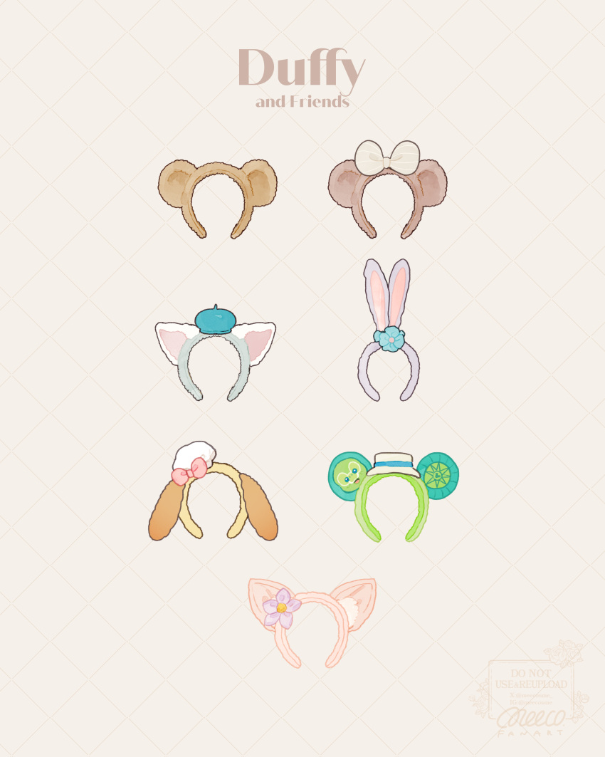 absurdres, animal_ears, bear_ears, bow, cat_ears, character_name, cookieann, copyright_name