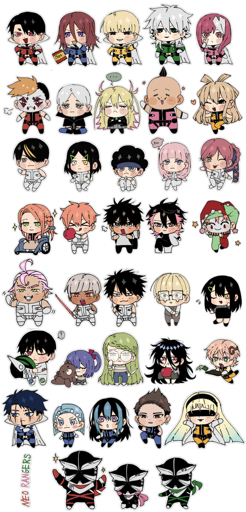 >p<, 4388m, 6+boys, 6+girls, :3, absurdres, afro, ahoge