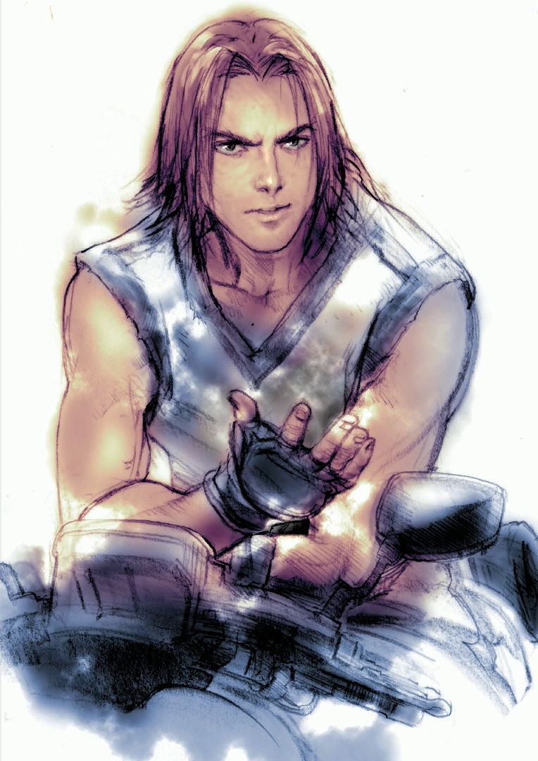 1boy, black_gloves, curtained_hair, dobok, fingerless_gloves, gloves, hwoarang_(tekken), kawano_takuji