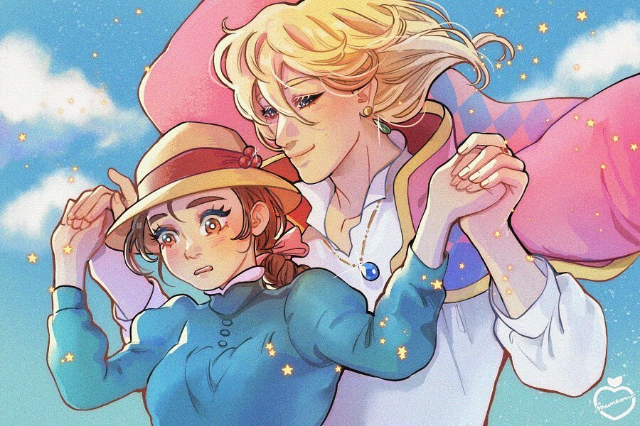 1boy, 1girl, blonde_hair, blue_dress, blue_eyes, braid, braided_ponytail, breasts