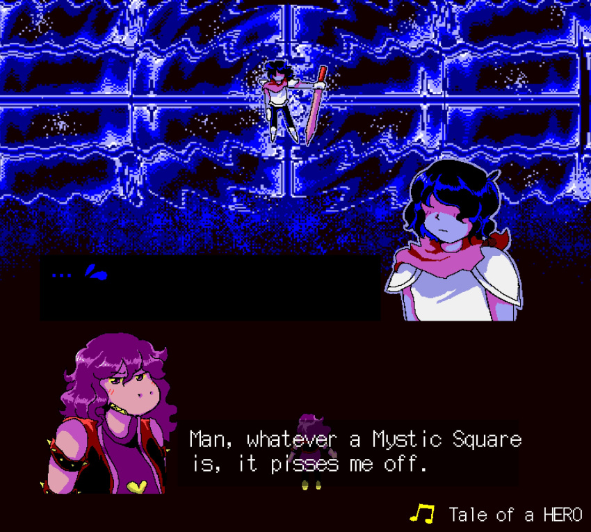 absurdres, armlet, blue_skin, closed_mouth, colored_skin, colored_teeth, deltarune, furry