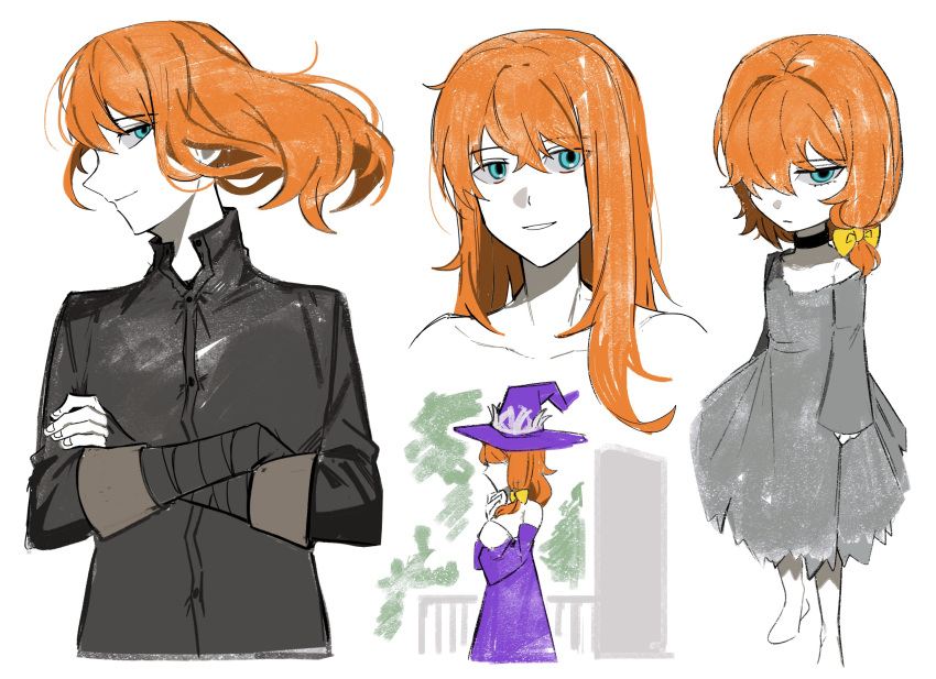 1boy, 1girl, asdf1211950, black_choker, black_souls, child, choker, closed_mouth