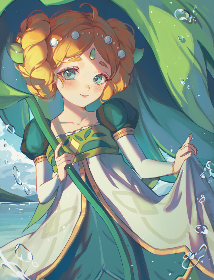 1girl, afk_(series), afk_journey, ahoge, braid, braided_hair_rings, brown_hair, chikenryice