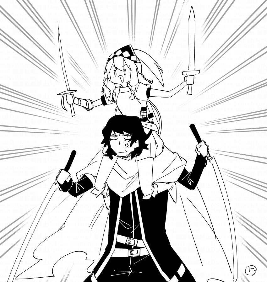 0_0, 1boy, 1girl, :d, absurdres, armor, belt, belt_buckle