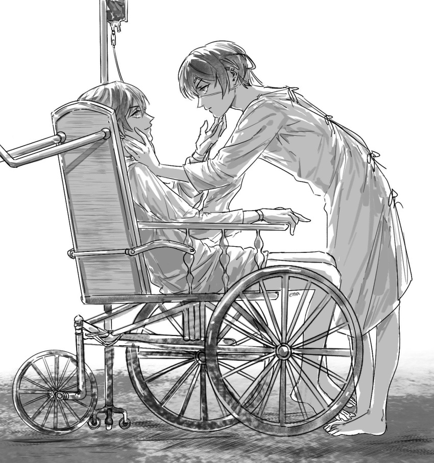 2boys, brothers, ciel_phantomhive, ciel_phantomhive's_brother, closed_mouth, ena33333333, eyepatch, highres
