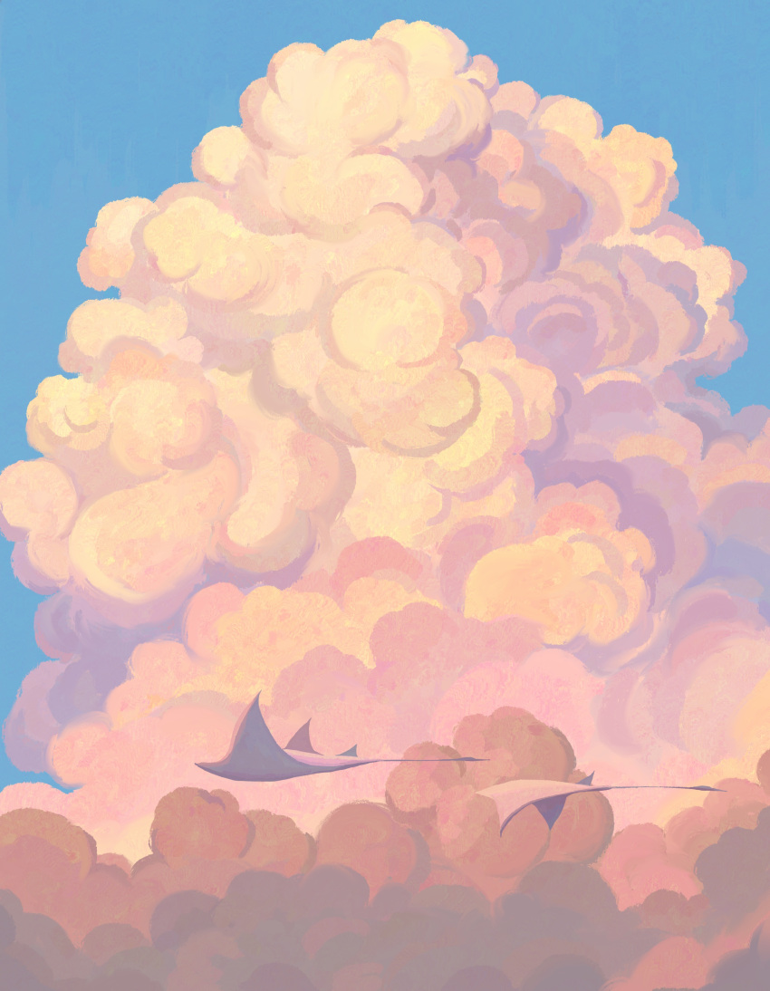 absurdres, animal, blue_sky, clouds, cloudy_sky, commentary, english_commentary, fangpeii