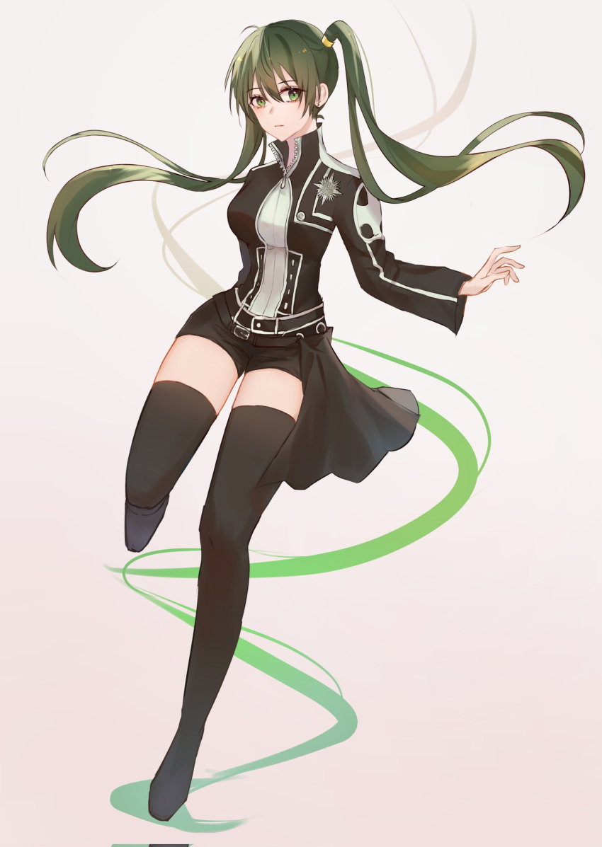 1girl, ahoge, ameki_rei, belt, black_belt, black_boots, black_jacket, black_order_uniform