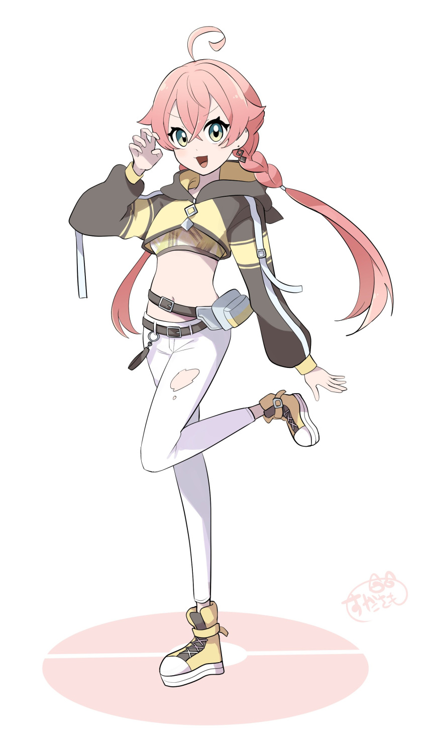 1girl, absurdres, ahoge, bag, belt, blush, brown_belt, commentary_request