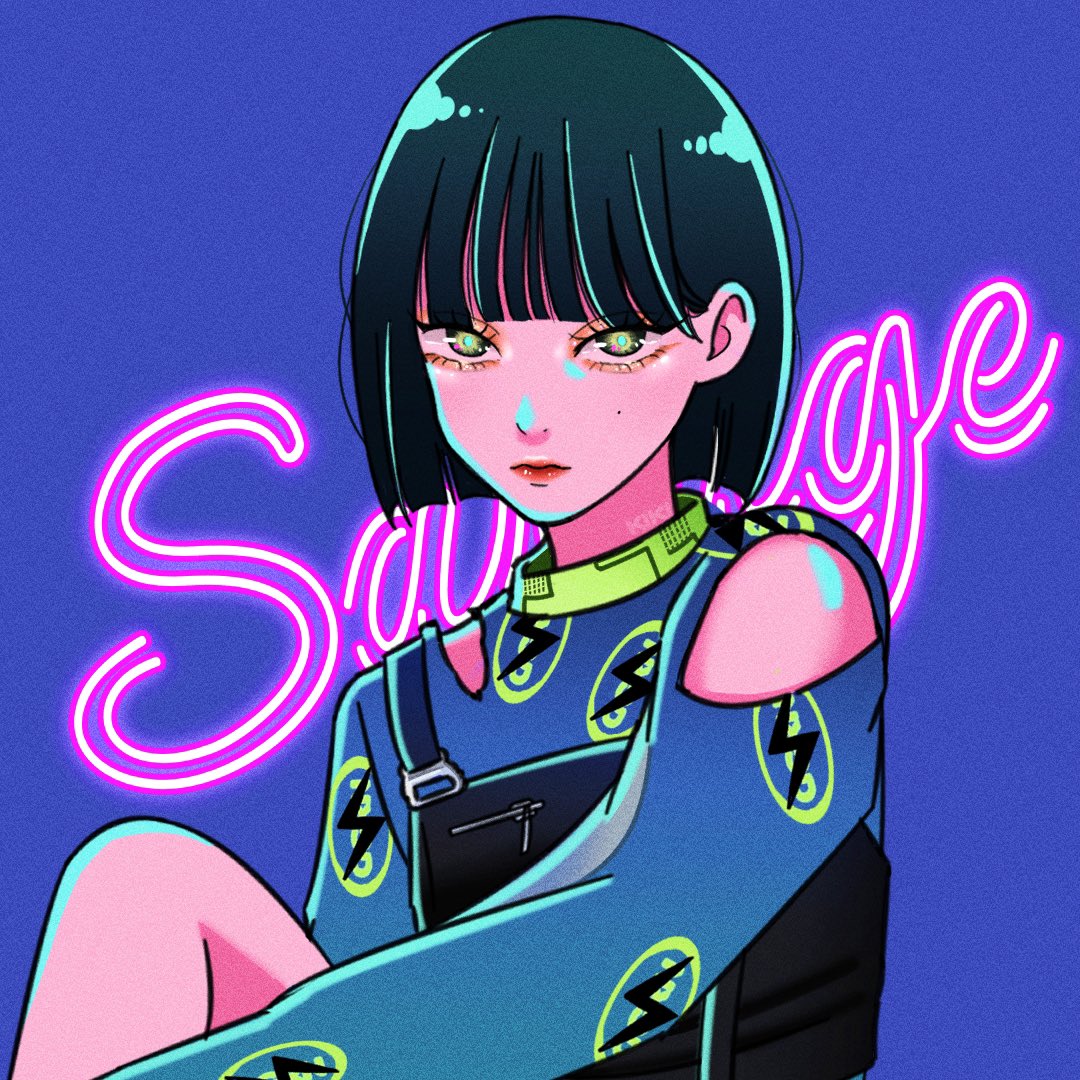 1girl, aespa, black_hair, blunt_bangs, bob_cut, commentary_request, eyeshadow, k-pop