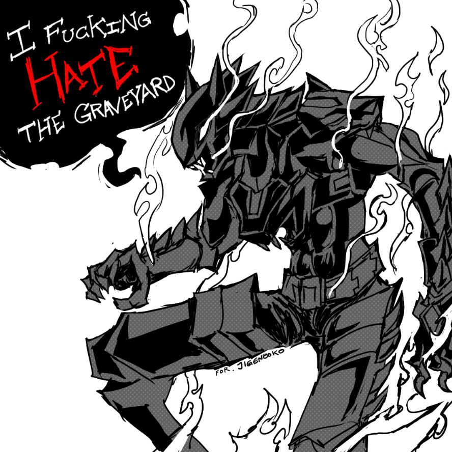 1boy, armor, cowboy_shot, duel_monster, english_text, fangs, genc, greyscale, halftone, masked_hero_dark_law, monochrome, simple_background, solo, speech_bubble, tokusatsu, white_background, yu-gi-oh!