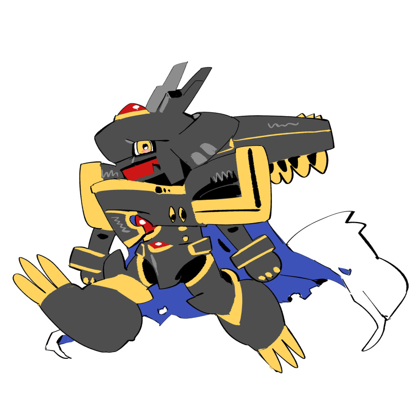alphamon, armor, black_armor, black_helmet, chibi, dawu233, digimon, digimon_(creature)
