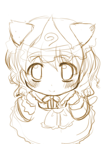 animal_ears, blush, chibi, hat, kemonomimi_mode, lowres, minigirl, natsukawa_sarasa