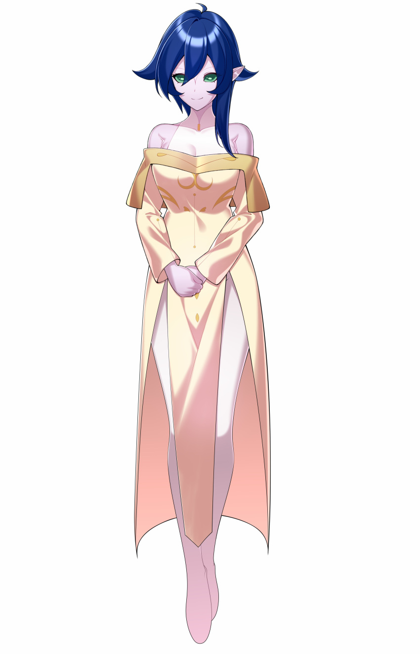 1girl, absurdres, bakugan, bakugan_gundalian_invaders, bare_shoulders, blue_hair, bodystocking, breasts