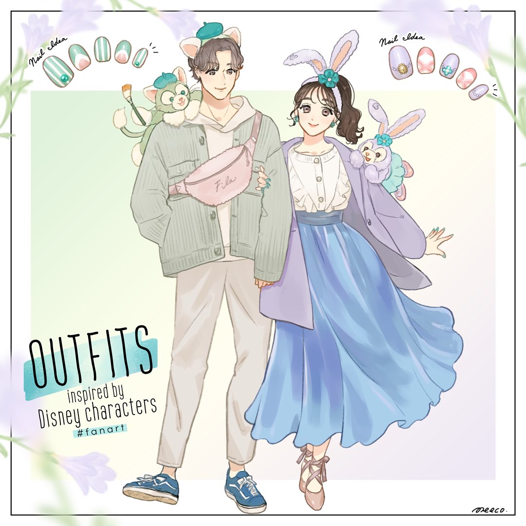 1boy, 1girl, animal_ears, animification, cat_ears, dual_persona, duffy_and_friends, fox_girl