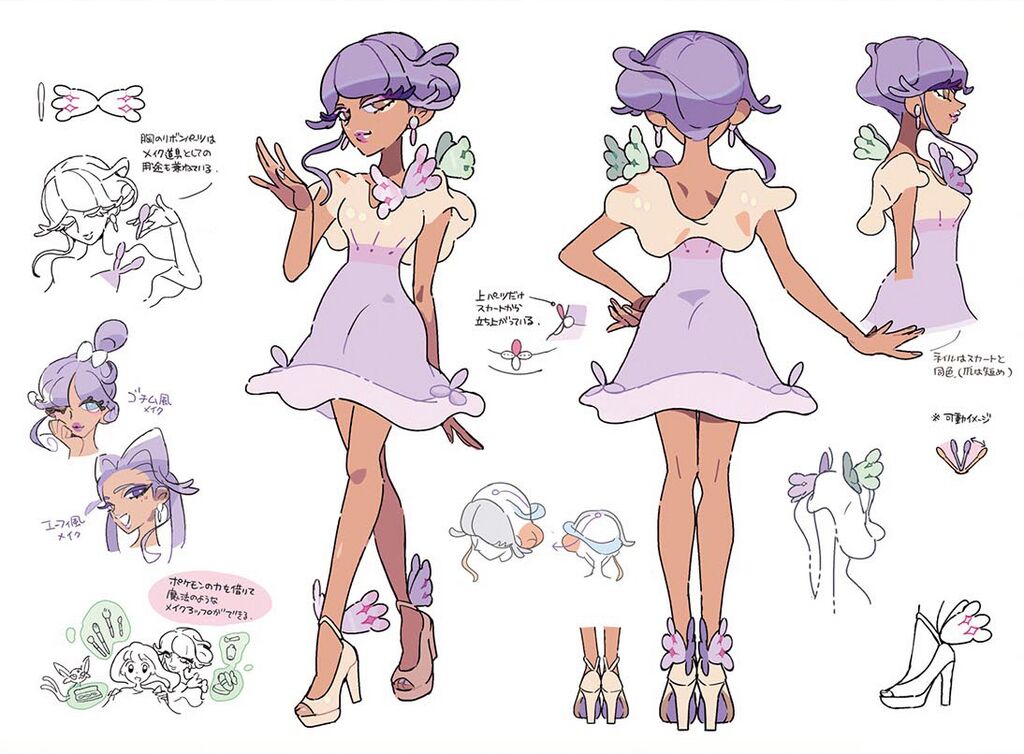 1girl, alternate_hairstyle, closed_mouth, concept_art, dark-skinned_female, dark_skin, dress, earrings