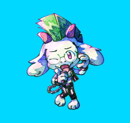 1boy, animal_ears, deltarune, furry, furry_male, goat_boy, goat_ears, goat_horns, green_hair, holding, holding_microphone, horns, jumpingwjoy, microphone, mohawk, official_alternate_costume, open_mouth, ralsei, ralsei_(lightners_live), smile