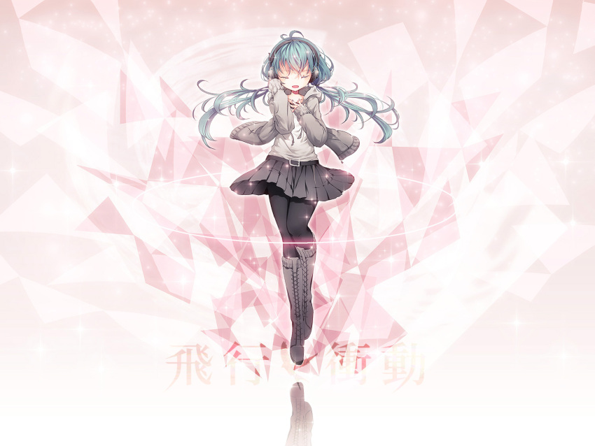 aqua_hair, closed_eyes, eyes_closed, eyes_clsoed, grado_labs, hand_on_headphones, hatsune_miku, headphones