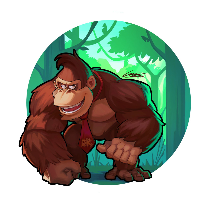 1boy, brown_fur, donkey_kong, donkey_kong_(series), furry, furry_male, highres, looking_at_viewer